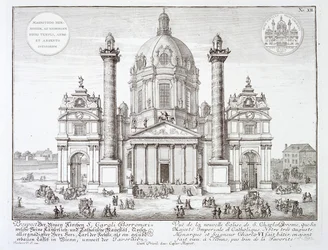 Kirche des Heiligen Karl Borromäus (1538-84), Wien, aus 